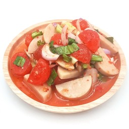 ยำไข่แดงเค็มหมูยอ