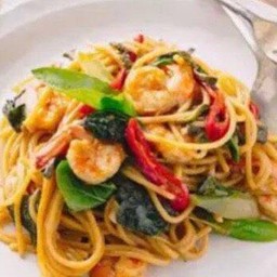 สปาเก็ตตี้ผัดขี้เมากุ้ง