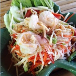 ตำกุ้งสด