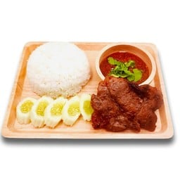 ข้าวคอหมูย่างน้ำจิ้มแจ่ว