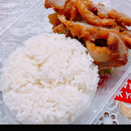 ข้าวคอหมูทอด น้ำจิ้มแจ่วสูตรเด็ด