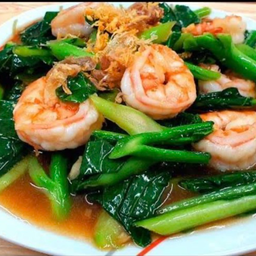 (S) คะน้าผัดกุ้ง