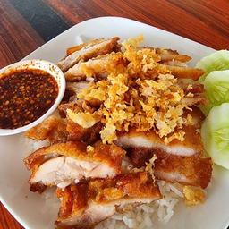 ข้าวหมูทอด น้ำจิ้มแจ่วสูตรเด็ด