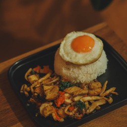 ข้าวเห็ดสามสหายไข่ดาว