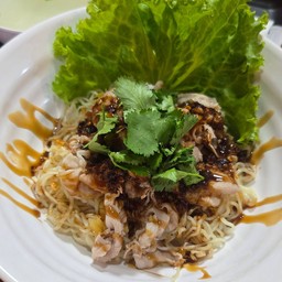 บะหมี่แห้งหมูชาบู ซอสหมาล่า