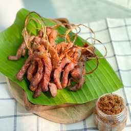 หมู 7 พวง +ข้าวเหนียว 1 ห่อ +แจ่วปลาร้าเล็ก 1 กระปุก