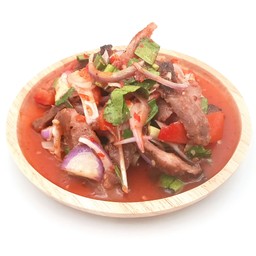 ยำคอหมูย่าง