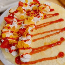 เครปเย็น(สตอเบอร์รี่+บลาวนี่)