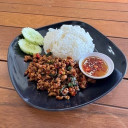 เช็ต กะเพาหมูสับ+ไข่ดาว 2ฟอง 2กล่อง