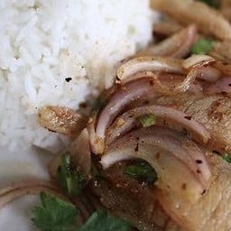 ข้าวน้ำตกคอหมูย่าง