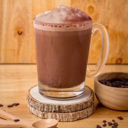 นมสด + โกโก้ ร้อน