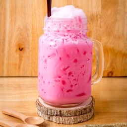 นมสด ชมพู เย็น