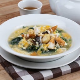 ผักโขมจีนกับไข่ 3 อย่าง