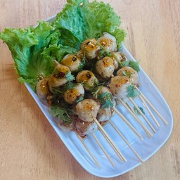 ลูกชิ้นเป็ดเสียบไม้