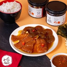 SET ผสม กุ้ง, แซลมอนดอง พร้อมเครื่องเคียง