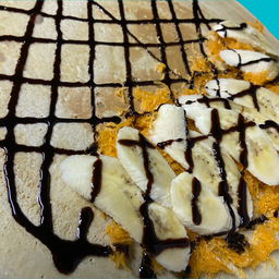 กล้วย+ฝอยทอง ราดชอคโกแลต