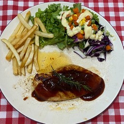 สเต็กไก่ BBQ