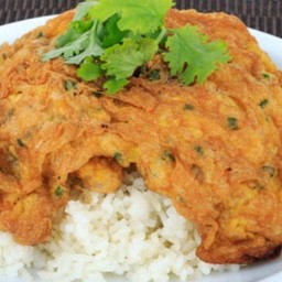 ข้าวไข่เจียวไก่สับ