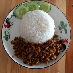 ข้าวคั่วกลิ้งหมู