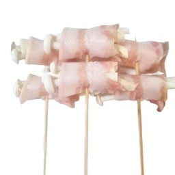 หมูสไลด์พันเห็ดชิเมจิขาว