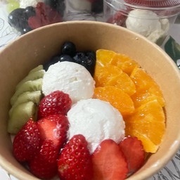 กรีกโยเกิร์ตรสธรรมชาติ2วกู๊ป+4 Topping