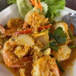 ผัดผงกระหรี่กุ้ง