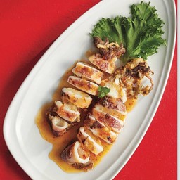 หมึกไข่ราดพริก