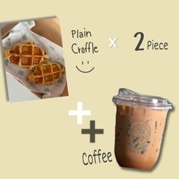 ครอฟเฟิล2ชิ้น+กาแฟ
