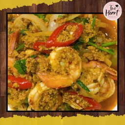 ข้าวราดผัดผงกะหรี่