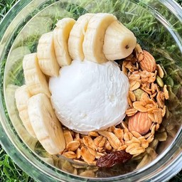 กรีกโยเกิร์ตรสธรรมชาติ 1 สกู๊ป+2 Topping+น้ำผึ้ง