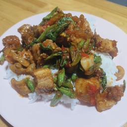 ลูกชิ้นทอด ข้าวผัด