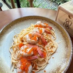 สปาเก็ตตี้สไปซี่ครีมกุ้ง