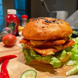 เบอร์เกอร์ดับเบิ้ล กุ้ง