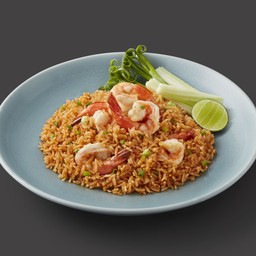 ชุดข้าวผัดน้ำพริกมันกุ้ง