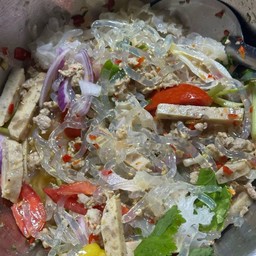ยำเส้นแก้วหมู หมูสับ