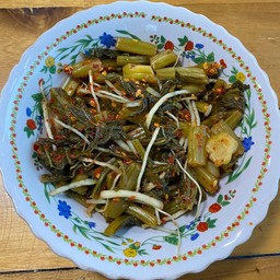 ผักกาดดองแบบแห้ง รถชาติเผ็ดเปรี้ยว