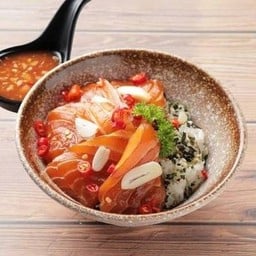 ข้าวหน้าแซลมอนดองซีอิ๊ว