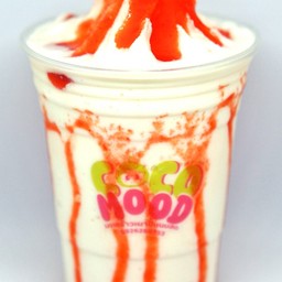 มะพร้าวเผาปั่นนมสด สตอเบอร์รี่