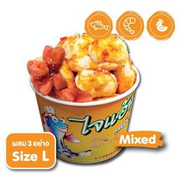 ลูกชิ้นปลา+กุ้ง+ไส้กรอก Size L