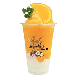 ส้มโยเกิร์ตสมูทตี้ (ใช้เนื้อผลไม้สด)