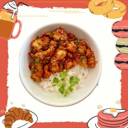 ข้าวกระเพรา&หมูเกาหลี