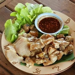 ไส้หมูต้ม สมุนไพร+น้ำจิ้ม ให้ จ๊วดๆๆ