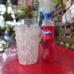 น้ำแข็งเปล่า+แฟนต้าแดง