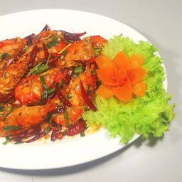 กุ้งผัดพริกหอม