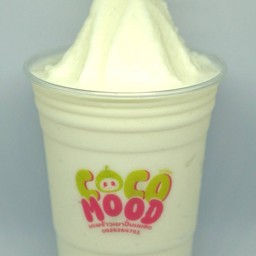 มะพร้าวเผาปั่นนมสด