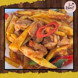 ข้าวราดผัดพริกแกง