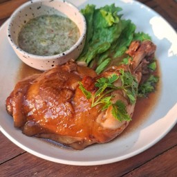 ข้าวหอมมะลิ + ไก่ต้มโค๊ก