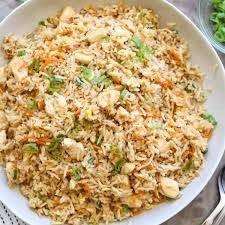 Basmati friend rice with chicken