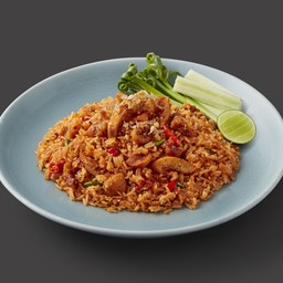 ข้าวผัดกากหมูพริกขี้หนู