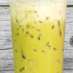 นมสด ชาเขียวเย็น